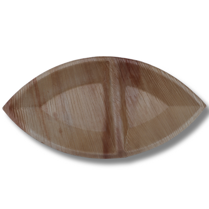 2 Compartment Areca Boat Plate