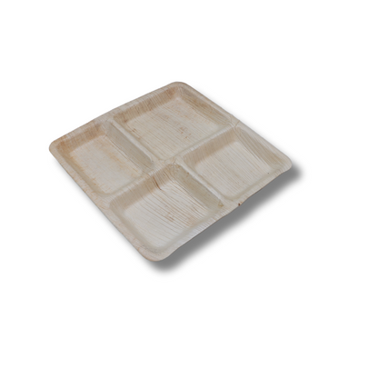 4 Compartment Square Areca plate