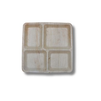 4 Compartment Square Areca plate